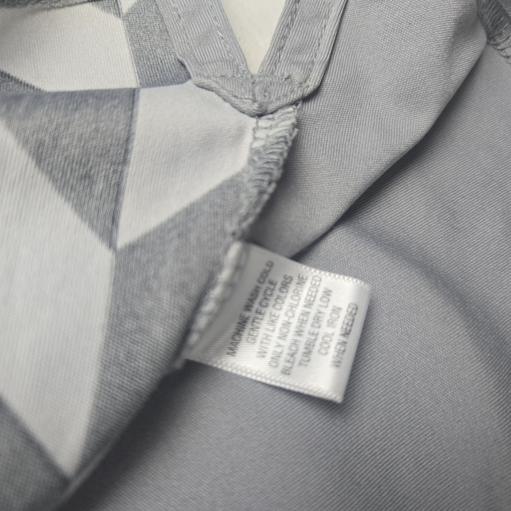 Shark by Greg Norman for Tasso Elba Gray & Lime Green Polo Size Large Snaps - Picture 7 of 10